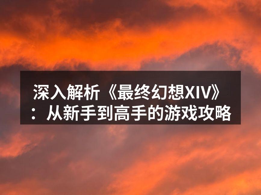 深入解析《最终幻想XIV》：从新手到高手